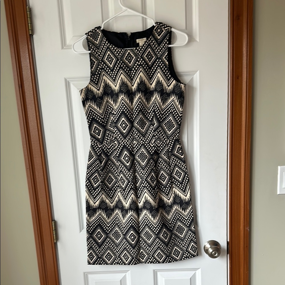 J.Crew Black and White Pattern Dress
